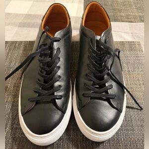 Beckett Simonon Reid Mens Black And White Size 13 Leather Sneakers